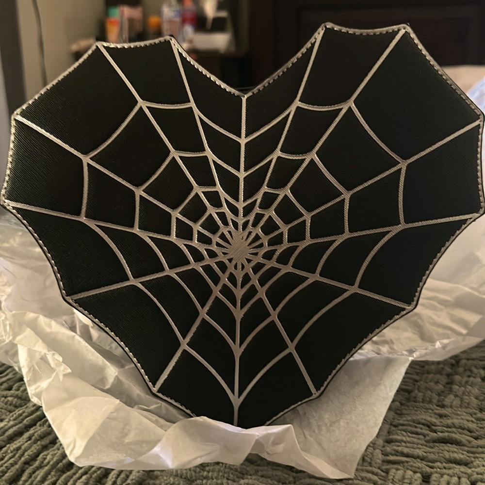 Black Spiderweb Heart Backpack